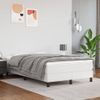 Vidaxl Cama Box Spring Con Colchón Cuero Sintético Blanco 120x190 Cm