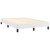 Vidaxl Cama Box Spring Con Colchón Cuero Sintético Blanco 120x190 Cm