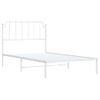 Vidaxl Estructura De Cama De Metal Con Cabecero Blanco 107x203 Cm