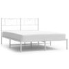 Vidaxl Estructura De Cama Con Cabecero Metal Blanca 140x200 Cm