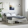 Vidaxl Estructura De Cama Con Cabecero Metal Blanca 140x200 Cm