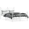 Vidaxl Estructura Cama Metal Con Cabecero Y Estribo Blanco 120x200 Cm