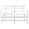 Vidaxl Estructura Cama Metal Con Cabecero Y Estribo Blanco 120x200 Cm