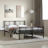 Vidaxl Estructura De Cama Cabecero Y Estribo Metal Negro 140x190 Cm