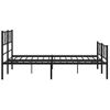 Vidaxl Estructura De Cama Cabecero Y Estribo Metal Negro 140x190 Cm