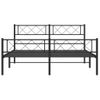 Vidaxl Estructura De Cama Con Cabecero Y Pie Metal Negro 120x190 Cm