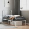 Vidaxl Estructura De Cama De Metal Con Cabecero Blanco 75x190 Cm