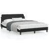 Vidaxl Estructura Cama Cabecero Cuero Sintético Negro Blanco 140x200cm