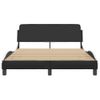 Vidaxl Estructura Cama Cabecero Cuero Sintético Negro Blanco 140x200cm