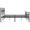 Vidaxl Estructura De Cama Cabecero Y Estribo Metal Negro 193x203 Cm