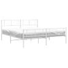 Vidaxl Estructura Cama Metal Con Cabecero Y Pie Cama Blanco 183x213 Cm