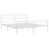 Vidaxl Estructura Cama Metal Con Cabecero Y Pie Cama Blanco 183x213 Cm