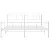 Vidaxl Estructura Cama Metal Con Cabecero Y Pie Cama Blanco 183x213 Cm