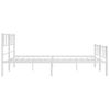 Vidaxl Estructura Cama Metal Con Cabecero Y Pie Cama Blanco 183x213 Cm