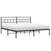 Vidaxl Estructura De Cama Con Cabecero Metal Negro 193x203 Cm