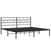 Vidaxl Estructura De Cama Con Cabecero Metal Negro 193x203 Cm