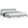 Vidaxl Estructura De Cama Con Cabecero Terciopelo Gris Claro 200x200cm