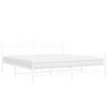 Vidaxl Estructura Cama Metal Con Cabecero Y Estribo Blanco 200x200 Cm