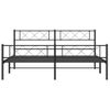 Vidaxl Estructura De Cama Cabecero Y Estribo Metal Negro 193x203 Cm