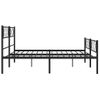 Vidaxl Estructura De Cama Cabecero Y Estribo Metal Negro 193x203 Cm