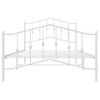 Vidaxl Estructura Cama Metal Con Cabecero Y Pie Cama Blanca 107x203 Cm