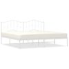 Vidaxl Estructura De Cama De Metal Con Cabecero Blanco 193x203 Cm