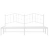 Vidaxl Estructura De Cama De Metal Con Cabecero Blanco 193x203 Cm