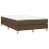 Vidaxl Cama Box Spring Con Colchón Tela Marrón Oscuro 120x190 Cm