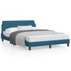 Vidaxl Estructura De Cama Con Cabecero Terciopelo Azul 140x190 Cm