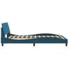 Vidaxl Estructura De Cama Con Cabecero Terciopelo Azul 140x190 Cm