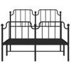 Vidaxl Estructura De Cama Con Cabecero Y Estribo Metal Negro 120x200cm