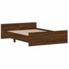 Vidaxl Estructura De Cama Con Cabecero Piecero Roble Marrón 135x190cm