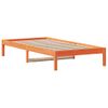 Vidaxl Sofá Cama De Madera Maciza De Pino Marrón Cera 90x200 Cm