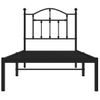 Vidaxl Estructura De Cama Con Cabecero Metal Negro 90x200 Cm