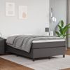 Vidaxl Cama Box Spring Con Colchón Cuero Sintético Gris 120x190 Cm