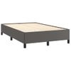 Vidaxl Cama Box Spring Con Colchón Cuero Sintético Gris 120x190 Cm