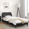 Vidaxl Estructura De Cama Con Cabecero Cuero Sintético Negro Y Blanco