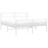 Vidaxl Estructura Cama Metal Con Cabecero Y Estribo Blanco 140x200 Cm