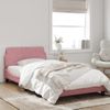 Vidaxl Estructura De Cama Con Cabecero De Terciopelo Rosa 100x200 Cm