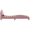 Vidaxl Estructura De Cama Con Cabecero De Terciopelo Rosa 100x200 Cm