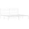 Vidaxl Estructura De Cama De Metal Con Cabecero Blanco 180x200 Cm