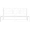 Vidaxl Estructura De Cama De Metal Con Cabecero Blanco 180x200 Cm