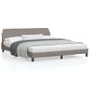 Vidaxl Estructura De Cama Con Cabecero De Tela Gris Taupe 180x200 Cm Gris Topo