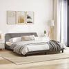 Vidaxl Estructura De Cama Con Cabecero De Tela Gris Taupe 180x200 Cm Gris Topo