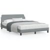 Vidaxl Estructura De Cama Con Cabecero De Tela Gris Claro 140x200 Cm