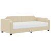 Vidaxl Sofá Cama Con Colchón Tela Crema 80x200 Cm