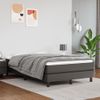 Vidaxl Cama Box Spring Con Colchón Cuero Sintético Gris 120x190 Cm