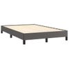 Vidaxl Cama Box Spring Con Colchón Cuero Sintético Gris 120x190 Cm