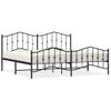 Vidaxl Estructura De Cama Cabecero Y Estribo Metal Negro 193x203 Cm