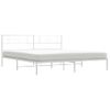 Vidaxl Estructura De Cama De Metal Con Cabecero Blanco 193x203 Cm